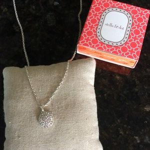 Stella and Dot Silver pave Necklace